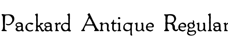 Packard Antique Regular font preview