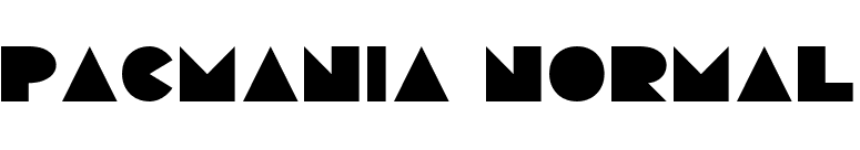 Pacmania Normal font preview