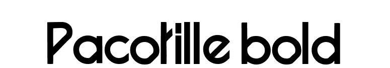 Pacotille bold font preview