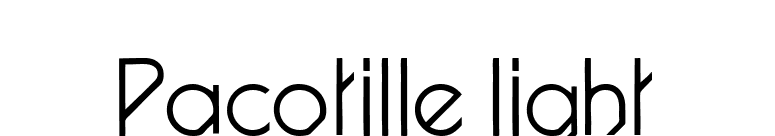 Pacotille light font preview