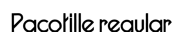 Pacotille regular font preview