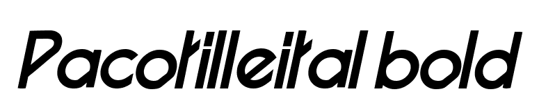 Pacotilleital bold font preview