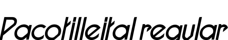 Pacotilleital regular font preview