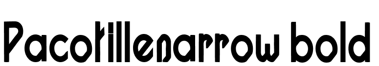 Pacotillenarrow bold font preview
