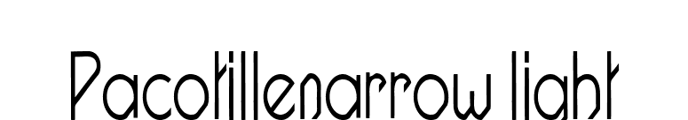 Pacotillenarrow light font preview