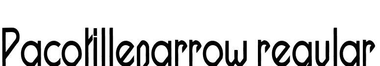Pacotillenarrow regular font preview