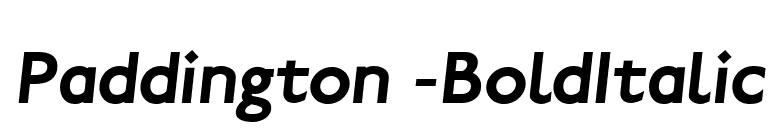 Paddington -BoldItalic font preview