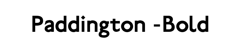 Paddington -Bold font preview