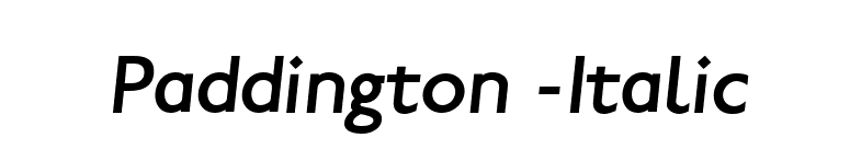 Paddington -Italic font preview