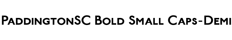 PaddingtonSC Bold Small Caps-Demi font preview