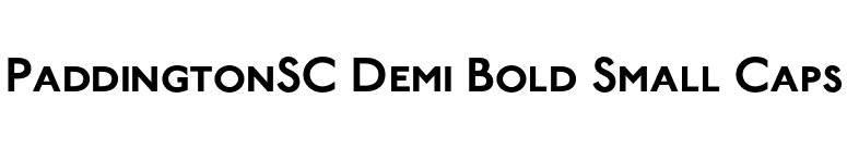 PaddingtonSC Demi Bold Small Caps font preview