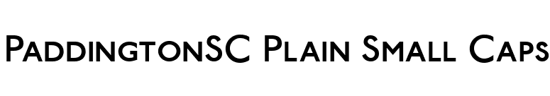 PaddingtonSC Plain Small Caps font preview
