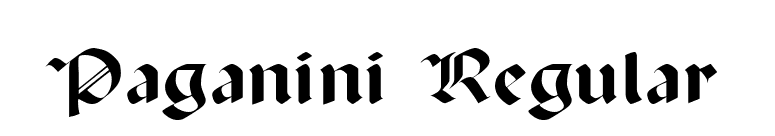 Paganini Regular font preview