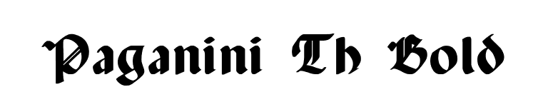 Paganini Th Bold font preview