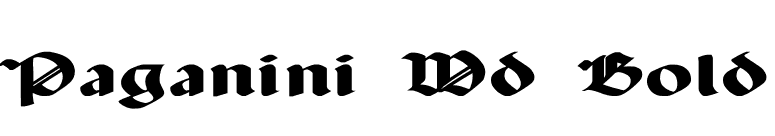 Paganini Wd Bold font preview