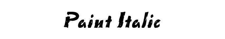 Paint Italic font preview