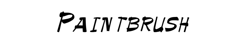 Paintbrush font preview
