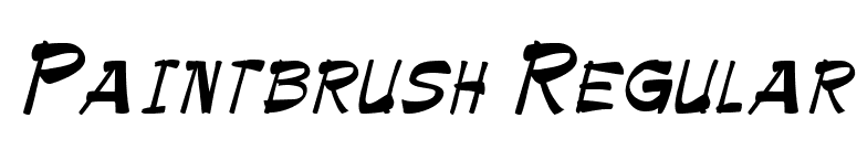 Paintbrush Regular font preview
