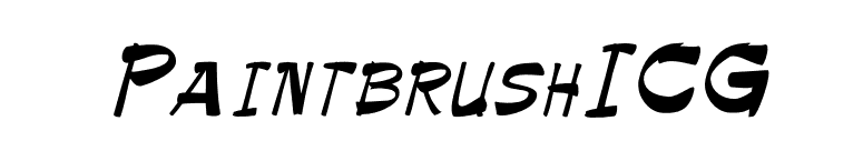 PaintbrushICG font preview