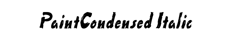 PaintCondensed Italic font preview