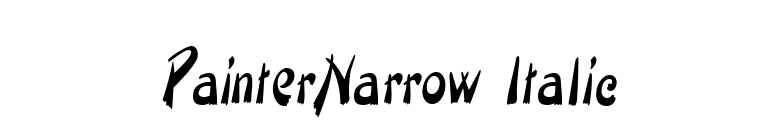 PainterNarrow Italic font preview