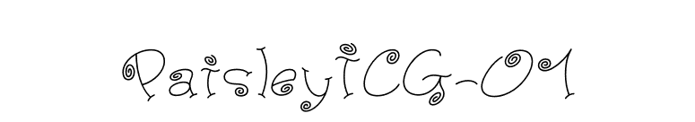PaisleyICG-01 font preview