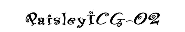 PaisleyICG-02 font preview