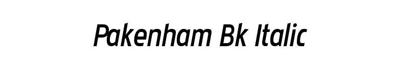 Pakenham Bk Italic font preview