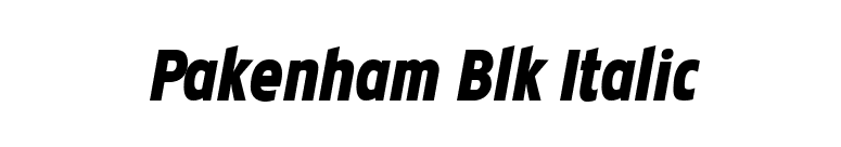 Pakenham Blk Italic font preview
