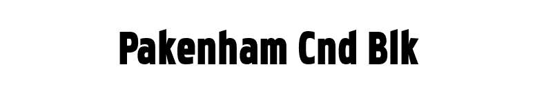 Pakenham Cnd Blk font preview