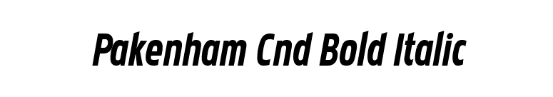 Pakenham Cnd Bold Italic font preview
