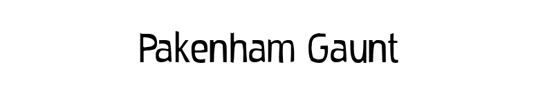 Pakenham Gaunt font preview