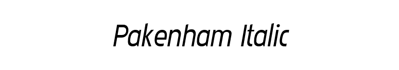 Pakenham Italic font preview