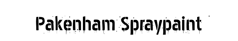 Pakenham Spraypaint font preview
