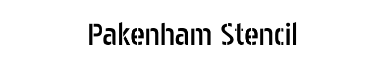 Pakenham Stencil font preview