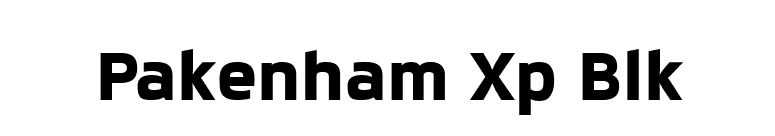 Pakenham Xp Blk font preview