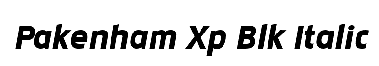Pakenham Xp Blk Italic font preview