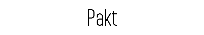 Pakt font preview
