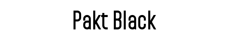 Pakt Black font preview