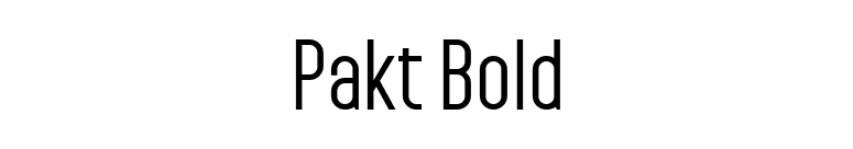 Pakt Bold font preview