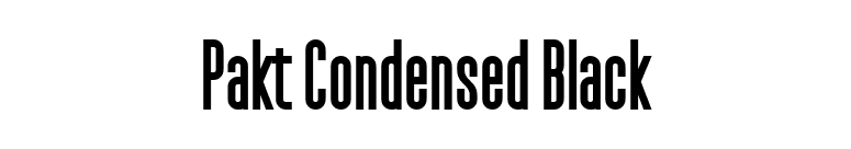 Pakt Condensed Black font preview