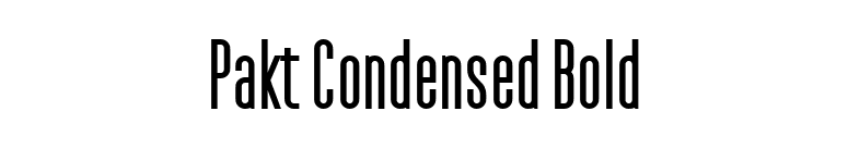 Pakt Condensed Bold font preview
