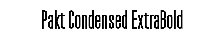 Pakt Condensed ExtraBold font preview