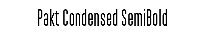 Pakt Condensed SemiBold font preview