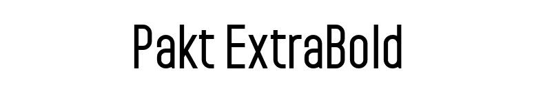 Pakt ExtraBold font preview