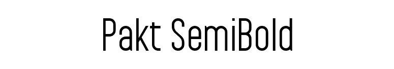 Pakt SemiBold font preview