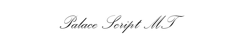 Palace Script MT font preview