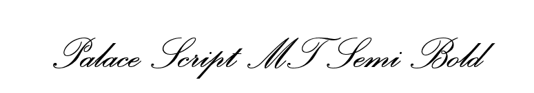 Palace Script MT Semi Bold font preview