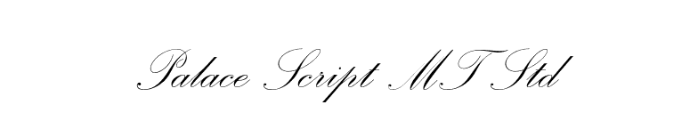 Palace Script MT Std font preview