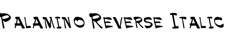 Palamino Reverse Italic font preview